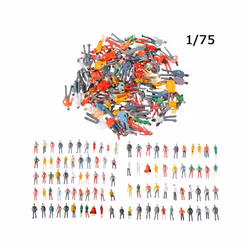100pcs 1:100/1:150/1:75/1:50 Scale Plastic People Figures Model Building Passengers DIY Character Mixed - H 2.2-2.6cm