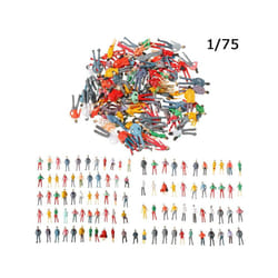 100pcs 1:100/1:150/1:75/1:50 Scale Plastic People Figures Model Building Passengers DIY Character Mixed - H 2.2-2.6cm