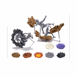 Blast Impact Effect Model Kamen Rider Action Figure Fire Scenes Toys Special Effect Action Toys Accessories - Transparent Blue