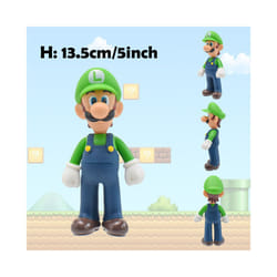 Super Mario Action Figure Bowser Princess Peach Anime Game All Star Collection Model Toy for Children - Luigi, No Box