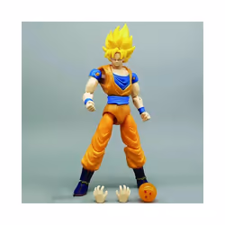 Bandai Anime Super Saiyan Son Goku Vegeta Anime Action Figure Model Gifts Collectible Figurines for - Yellow-goku