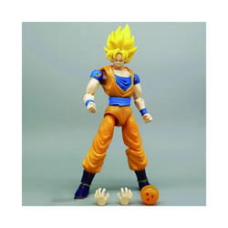Bandai Anime Super Saiyan Son Goku Vegeta Anime Action Figure Model Gifts Collectible Figurines for - Yellow-goku