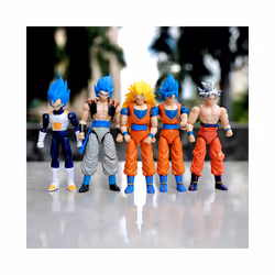 Bandai Anime Super Saiyan Son Goku Vegeta Anime Action Figure Model Gifts Collectible Figurines for - Yellow-goku
