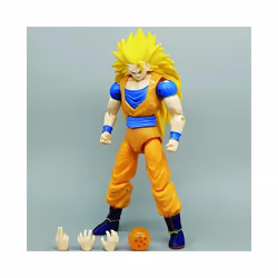 Bandai Anime Super Saiyan Son Goku Vegeta Anime Action Figure Model Gifts Collectible Figurines for - Yellow-super-goku