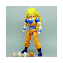Bandai Anime Super Saiyan Son Goku Vegeta Anime Action Figure Model Gifts Collectible Figurines for - Yellow-super-goku
