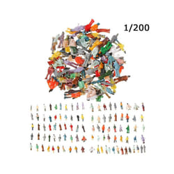 100pcs 1:100/1:150/1:75/1:50 Scale Plastic People Figures Model Building Passengers DIY Character Mixed - H 0.8-0.9cm