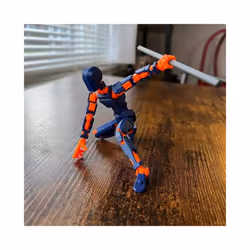 Figures Toys Movable Robot Multi-Jointed Dummy 13 3D Printed Mannequin Action Figure Model Doll Shapeshift - Dark blue