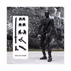 13 Action Figures T13 Figure 3D Printed Multi-Jointed Movable Lucky 13 Action Figure Nova 13 Action - Black