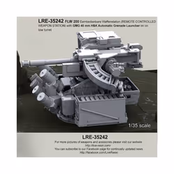 1/35 Resin unpainted model kit, military theme, 40MM GMG low turret unassembled and unpainted GK - 1301