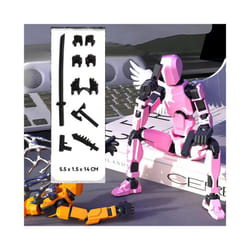 13 Action Figures T13 Figure 3D Printed Multi-Jointed Movable Lucky 13 Action Figure Nova 13 Action - Pink