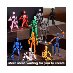 13 Action Figures T13 Figure 3D Printed Multi-Jointed Movable Lucky 13 Action Figure Nova 13 Action - White