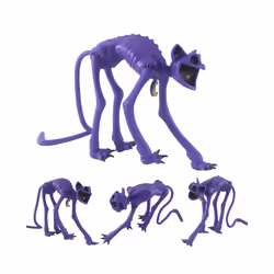 Smiling  Figure Cat PVC  Model  Anime Action Figuras Model Toys set - Cat