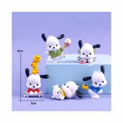 New 5pcs Sanrio Cinnamoroll Toys Action Anime Figures Cinnamoroll Set  Kawaii Tabletop Decoration Room - 5pcs