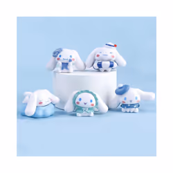 New 5pcs Sanrio Cinnamoroll Toys Action Anime Figures Cinnamoroll Set  Kawaii Tabletop Decoration Room - 5pcs