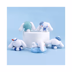 New 5pcs Sanrio Cinnamoroll Toys Action Anime Figures Cinnamoroll Set  Kawaii Tabletop Decoration Room - 5pcs