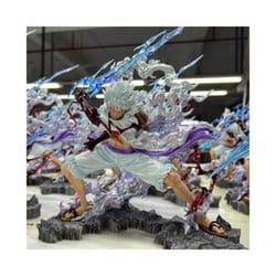 One Piece Figure Sun God Gear 5 Nika Luffy anime Action Figure GK Thunderbolt Monkey D Luffy Model PVC - Luffy, 10cm