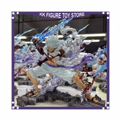 One Piece Figure Sun God Gear 5 Nika Luffy anime Action Figure GK Thunderbolt Monkey D Luffy Model PVC - Luffy, 10cm