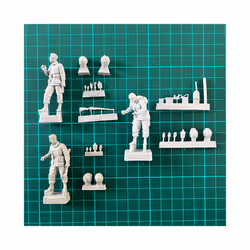 1/35 Resin Model Figure Kits GK , Three Peopleï¼No Carï¼Military Themeï¼Unassembled And Unpainted - 372