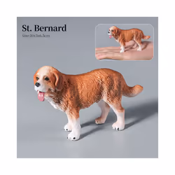 Farm Dog Animals Model Husky German Shepherd Saint Bernard Action Figure Puppy Figurines PVC Cute Collection - Dog-5