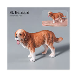Farm Dog Animals Model Husky German Shepherd Saint Bernard Action Figure Puppy Figurines PVC Cute Collection - Dog-5