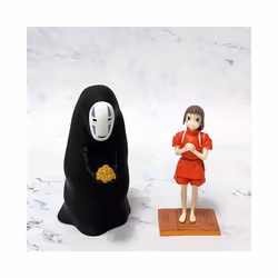 12-14cm Thousand And Chihiro Anime Figure Faceless Man Chihiro Action Figures Statue Car Decoration - B in opp