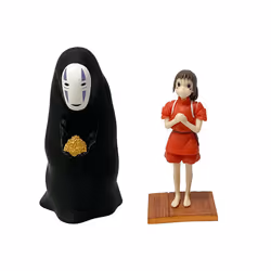 12-14cm Thousand And Chihiro Anime Figure Faceless Man Chihiro Action Figures Statue Car Decoration - B in opp
