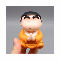 8cm Crayon Shin Chan Gk Buddha Good Luck Lotus Compassion Action Figure Creative Funny Kawaii Doll Model - 8cm