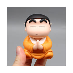 8cm Crayon Shin Chan Gk Buddha Good Luck Lotus Compassion Action Figure Creative Funny Kawaii Doll Model - 8cm