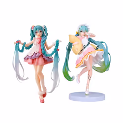 New 20cm Anime Hatsune Miku Figure Sexy Character Ornaments white pink chair Kawaii Car Decoration Collectible - 3