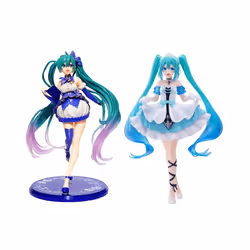 New 20cm Anime Hatsune Miku Figure Sexy Character Ornaments white pink chair Kawaii Car Decoration Collectible - 3