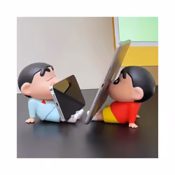 Crayon Shin-Chan Anime Figure Phone Holder Kawaii Desktop Ornaments Phone Support Mini GK Collection - 1pcs no box