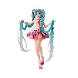 New 20cm Anime Hatsune Miku Figure Sexy Character Ornaments white pink chair Kawaii Car Decoration Collectible - 1