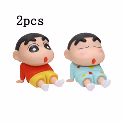 Crayon Shin-Chan Anime Figure Phone Holder Kawaii Desktop Ornaments Phone Support Mini GK Collection - 2pcs no box