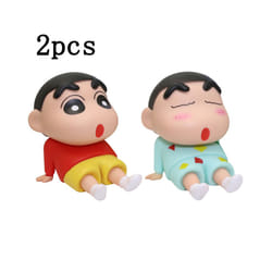 Crayon Shin-Chan Anime Figure Phone Holder Kawaii Desktop Ornaments Phone Support Mini GK Collection - 2pcs no box