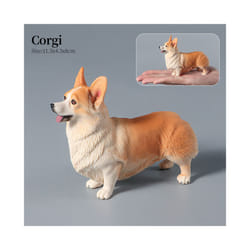 Farm Dog Animals Model Husky German Shepherd Saint Bernard Action Figure Puppy Figurines PVC Cute Collection - Dog-19
