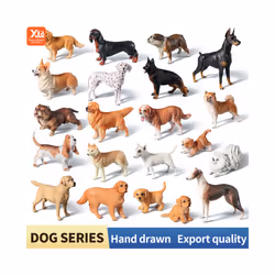 Farm Dog Animals Model Husky German Shepherd Saint Bernard Action Figure Puppy Figurines PVC Cute Collection - Dog-19