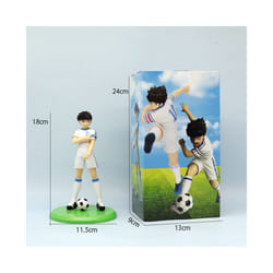 18cm Captain Tsubasa Anime Figure Ozora Tsubasa Action Figures Hyuuga Kojirou/Wakabayashi Genzou Figurine - 1pcs With Box