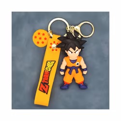 Anime Dragon Ball Keychain Fashion Jewelry Son Goku Vegeta Piccolo Crystal Ball Resin Action Figures - A