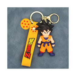 Anime Dragon Ball Keychain Fashion Jewelry Son Goku Vegeta Piccolo Crystal Ball Resin Action Figures - A