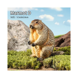 Wild Animals Simulation Rodent Marmot Capybara Model Action Figure Figurine Collection Cute Kid Toy - Marmot D