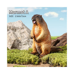 Wild Animals Simulation Rodent Marmot Capybara Model Action Figure Figurine Collection Cute Kid Toy - Marmot A