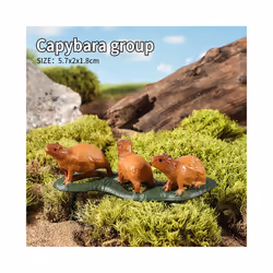 Wild Animals Simulation Rodent Marmot Capybara Model Action Figure Figurine Collection Cute Kid Toy - Capybara group