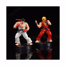 Anime Ken Masters Hoshi Ryu Action Figure PVC Toys Cute Street Fighter Game Dolls Room Decor Birthday - Red