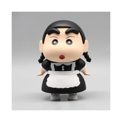 10cm Crayon Shin chan Anime Figure GK Shin chan cos Maid small plait kawaii doll desktop decoration - 10cm