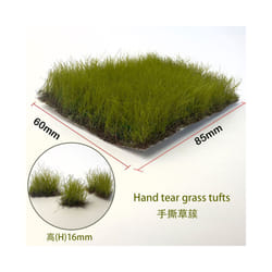 Height 16mm Artificial Grass Tufts Miniature Bushes Plant Cluster For Diy Model Sand Table Scene Garden - beiou