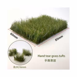Height 16mm Artificial Grass Tufts Miniature Bushes Plant Cluster For Diy Model Sand Table Scene Garden - beiou