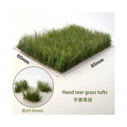 Height 16mm Artificial Grass Tufts Miniature Bushes Plant Cluster For Diy Model Sand Table Scene Garden - qiulv