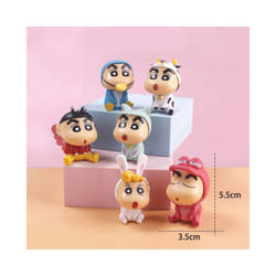 6Pcs/Set Crayon Shin Chan Action Figure Cartoon Japanese Kawaii Figurines Collectibles Movie Peripheral - 6pcs