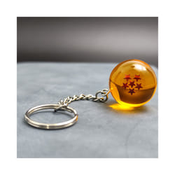 Anime Dragon Ball Keychain Fashion Jewelry Son Goku Vegeta Piccolo Crystal Ball Resin Action Figures - N