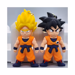 Anime Dragon Ball Keychain Fashion Jewelry Son Goku Vegeta Piccolo Crystal Ball Resin Action Figures - N